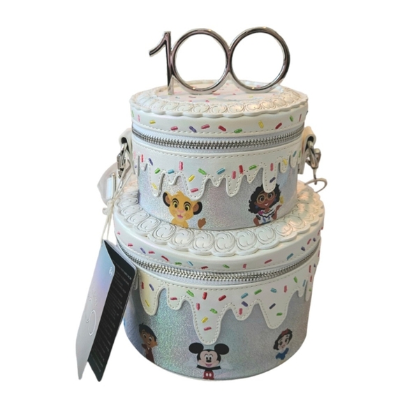 Loungefly Disney100 Anniversary Celebration Cake Crossbody Bag - Picture 3 of 8